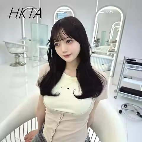 Summer New Chest Embroidery Contrasting Color Splicing T-shirt Women's Japanese Waffle Short-sleeved