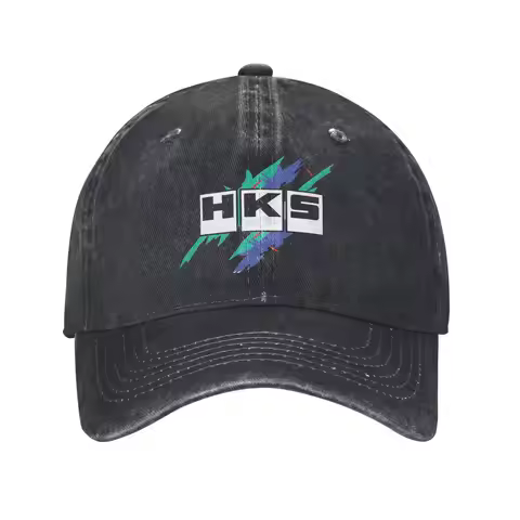 HKS Logo Car JDM Denim Fabric Cap Casual Baseball Caps Adjustable Hat Summer Unisex Baseball Hats
