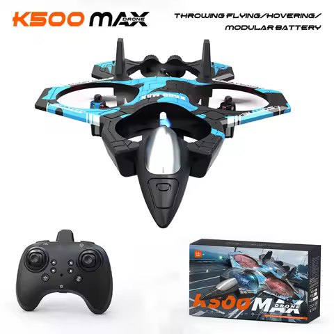 K500MAX Electric 4CH Remote Control Fighter 2.4G ED Lighting 360° Roll Throw Fly Fixed Attitude Hove