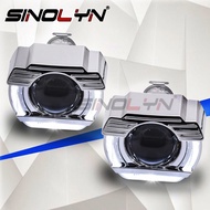 Sinolynแองเจิลตารถจักรยานยนต์ไฟหน้าMini 2.0 เลนส์Projector Bi-Xenon HIDชุดLED HaloสำหรับH1 h4 H7 Ret