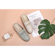 Fufa Shoes &lt; Brand &gt; 1DR64 Genuine Leather Pastel Chain Mules