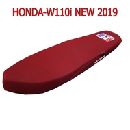 NEWเบาะแต่ง เบาะปาด เบาะรถมอเตอร์ไซด์สำหรับ HONDA-W110i NEW 2019 หนังด้าน ด้ายแดง รุ่นล็อคสลัก สีแดง งานเสก