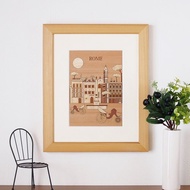 Wood Harie Rome 日本製造木製室內藝術粘貼剪紙