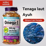 【Free Shipping】 Omega 3 鱼油 900 毫克三倍强度 Webber Naturals（Costco 加拿大）Omega 3 Fish Oil 900mg 200粒 Triple 