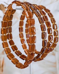 無盡迴圈【芬達石】天然錳鋁榴石 橙石榴石手排 / 一物一拍