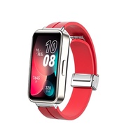 หัวเข็มขัดซิลิโคนสายนาฬิกาข้อมือสายรัดข้อมืออัจฉริยะสายนาฬิกาข้อมือสำหรับนาฬิกา Huawei 8 7 6สายรัดข้อมือ Huawei Band 8สายสำรอง