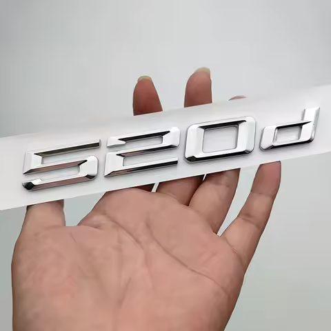 ABS Chrome Black Letters 518d 520d 528d 535d 540d 530d Emblem For BMW E60 E34 F10 G30 E39 Car Trunk 
