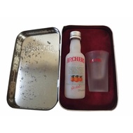 Vintage ARCHERS Shot glass & empty bottle set for collection