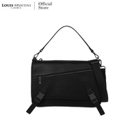 Louis Montini (ONYX) กระเป๋าสะพายข้าง Messenger bag ผ้าไนล่อนผสมหนังวัวแท้ ONX07