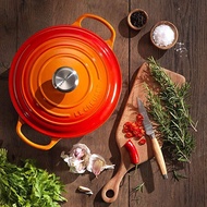 Le Creuset French cool color 24cm round cast iron enamel soup pot 4.2L stew soup porridge soup stew pot