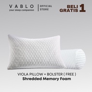 Vablo Viola Pillow Free Bolster micro memory foam - buy 1 get 1 - memory foam