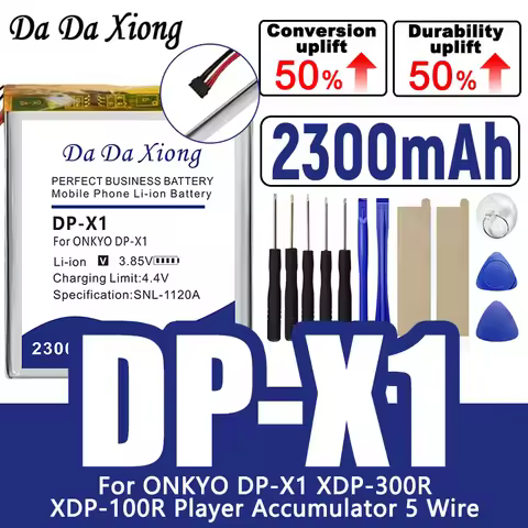 DaDaXiong DP-X1 XDP-300R 100R Player 2300mAh Battery for ONKYO DP-X1 XDP-300R XDP-100R Player Accumu