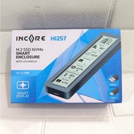 Case m.2 ssd NVMe smart enclosure with lcd display incore HI257 up to 4TB