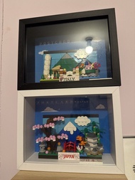 6個 Lego 城市明信片展示盒 樂高  diy木相架  擺設展示箱