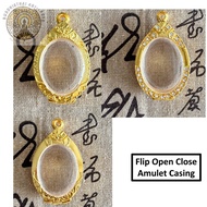 Thai Amulet Casing | Gold Plated Micron Casing - Coin (Rian) Style