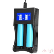 DLAY Charger USB 2-Slot Charging Adapter for 18500 18350 17670 26650 25500 22650 22650 18650 Recharg