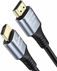 ZESKRIS 3.3FT/1M 10K 8K HDMI 2.1 Cable, 48Gbps Ultra High Speed HDMI Braided Cord Cable, 4K@120Hz 144Hz 8K@60Hz eARC HDR10 HDCP 2.2 2.3 HDMI Cables for Laptop, Monitor, PS5, Soundbar, Xbox, 8K TVs