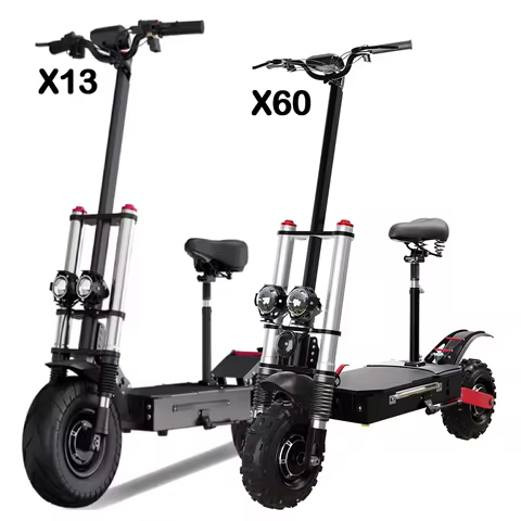 Dual Motor Electric Scooter 11inch 13inch Off Road Tire E-Scooter 6000W Powerful Long Range Folding 