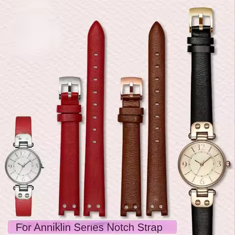 Premium Quality Cow Leather Watchband for Anne Klein AK1950/9442/9918/9168 with Soft and Comfortable