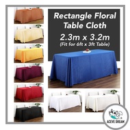 ACEVE DREAM READY STOCK Floral 2.3Mx 3.2M (Fit 6x3FT) Rectangle Table Top Cloth Cover Alas Kain Atas Meja Oblong Banquet