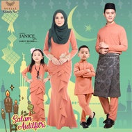 NOELLE Baju Raya Family Sedondon 2024 Baju Kurung Ibu Anak Baju Melayu Ayah Anak Baby JANICE PRO - D