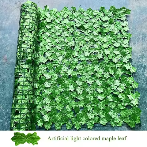 Artificial Hedge Fence Panel 0.5M/3M Green Privacy Screen Waterproof UV Protection Outdoor Garden Ba