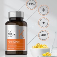 K2 MK-7 + D3 Soft Capsules | Vitamin K2 + D3 Soft Capsules in Stock and Hot Selling
