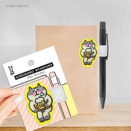 JzFun / 懶洋洋喵之助 刺繡重複黏貼筆插(喝啤酒)