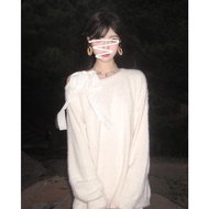 DUOMIAOTU | เสื้อไหมพรม Mohair แขนหลุดนุ่มสบาย