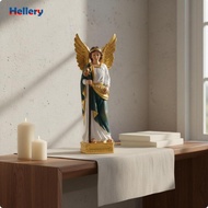 [Hellery] Resin Angel Statue Refined Religious Archangel Figure Inspirational Decor for Christian Al
