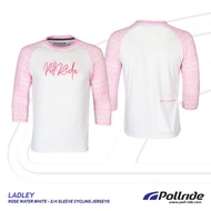 3/4 mtb dh xc am gravel Cycling jersey pollride Brand LADLEY ROSE WATER WHITE