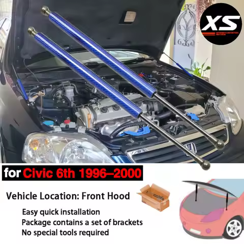 Hood Dampers For Honda Civic 6th 1996-2000 EJ EK EM Front Bonnet Modify Gas Struts Lift Support Shoc