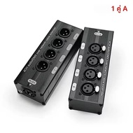 RJ45 CAT5 ถึง 4 ช่อง 3Pin XLR/ 6.3 มม./DMX over สายเคเบิลเครือข่าย Extender DMX512 สัญญาณเครือข่าย E