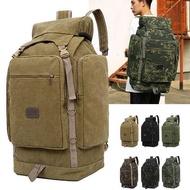 Retro Thick Canvas Backpack Wear-Resistant 85L Large Capacity Climbing Bag Men Large Backpack Travel