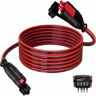 Kabel Sambungan 10 Kaki, Serasi dengan Pengecas Bateri NOCO GC004 X-Connect, 16 AWG dengan Penutup B