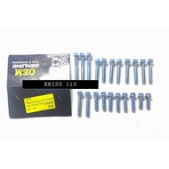 MODENAS KRISS 110 ENGINE COVER COMPLETE BOLT SCREW SET