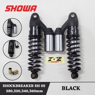 Shock Absorber Top Tube Motorcycle Bebek Showa 05 Model Z62 Full Black Math Cnc Tube Size 280 & 320 