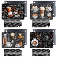 Coffee Print Hard Laptop Protective cover Compatible For  macbook case 2024 for Macbook Air Pro M4 M