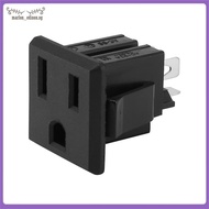 [marlon_edison.] AC 125V 15A Panel Mount US Outlet Power Socket Black