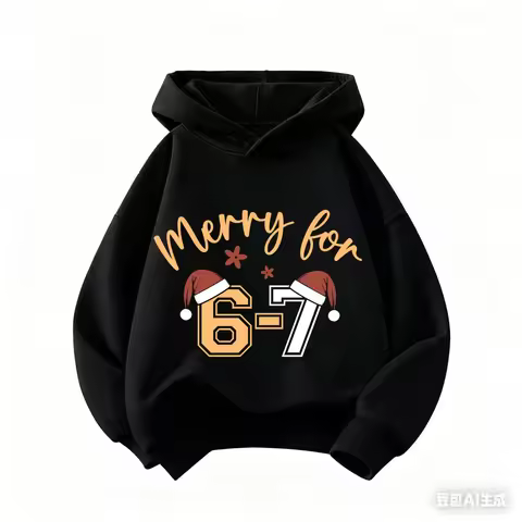 67 Kid Ice Cream Drip Meme Funny Six Seven Gen Alpha Slang Hoodies 6-7 Boys Girls Winter Hoodies