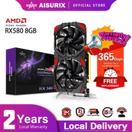 AISURIX RX 580 8Gb Graphics Card Computer GPU Radeon AMD Video For Gaming Work Black Myth