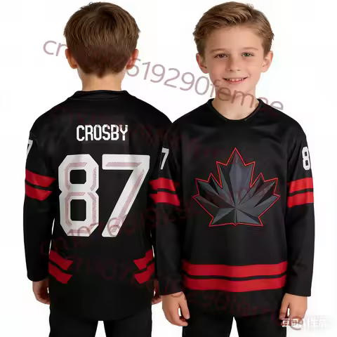 MacKinnon Hockey Theme Family Matching Outfit Kids Spring Summer Long Sleeve T-Shirt|Multi-Scene Top