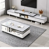 Coffee Table TV Cabinet Light Luxury Household TV Cabinet Retractable Floor Combination Coffee Table