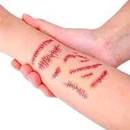 Wound Tattoo Sticker Wound Scar Sticker Anime Tattoo for Halloween Waterproof