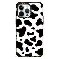 Cow Print Case for iPhone 14 13 12 11 Pro Max Hard Acrylic Case Protective Case for Girl Shockproof Cover