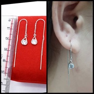 925 Silver Earrings White Gold Plated Stud Earrings 925 Silver Embroidery Earrings / AT228