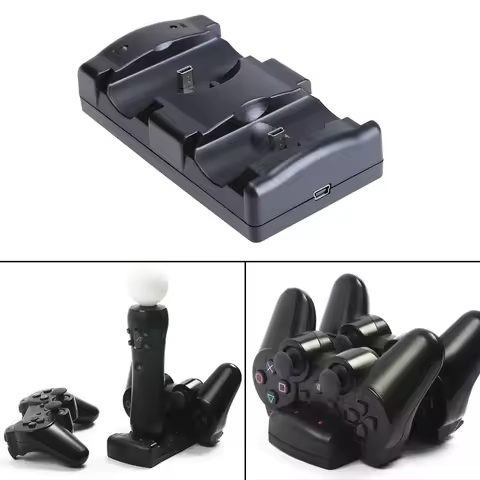 USB Fast Charging Dock Vertical Charger Station For PS3/PS3 Move Controller Dual Charger Dock for So