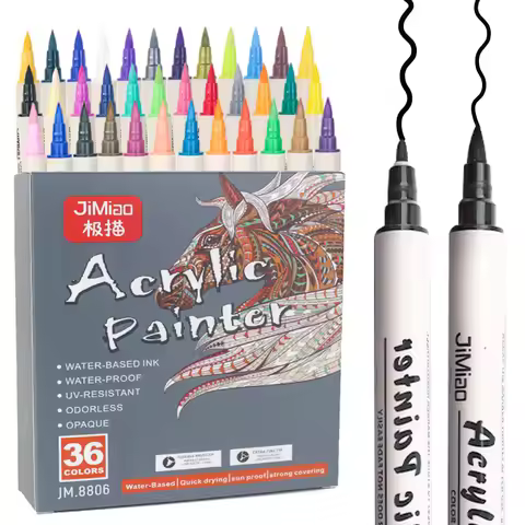 Acrylic Marker Pen Double-Headed Marking Pen Double tip Soft Head Pen Acrylic Brush Multi-Purpose Ac