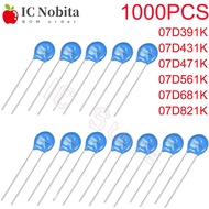 1000PCS Varistor 07D121K 07D151K 07D181K 07D201K 07D221K 07D241K 07D331K 07D361K 07D391K 07D431K 07D