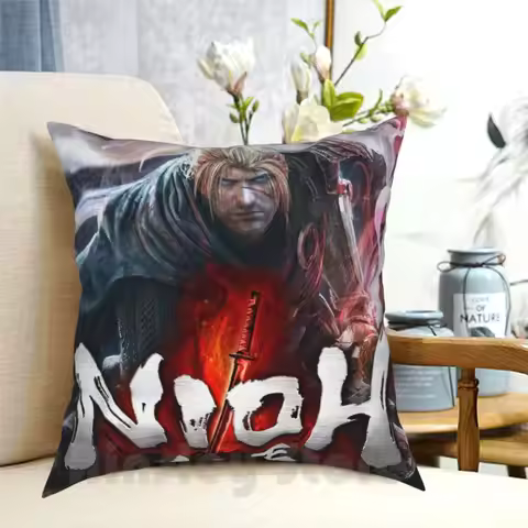 Nioh Pillow Case Printed Home Soft Throw Pillow Nioh Dark Souls Gaming Videogames Bloodborne Yokai S